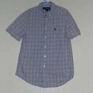 Ralph Lauren Plaid Button Front Shirt Size M (10/12) Kid